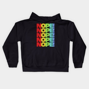 NOPE /// Retro Faded Style Typography Design Kids Hoodie